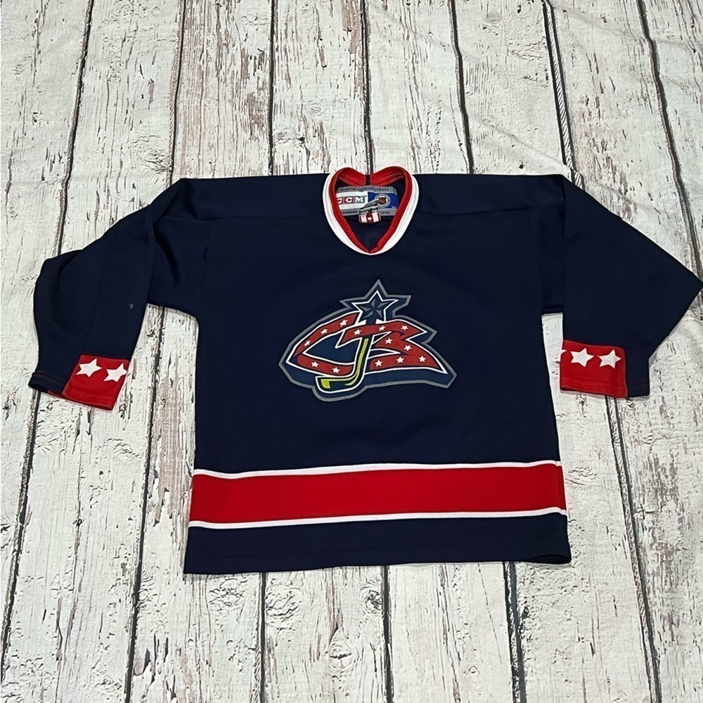 Kids Boys Rick Nash Columbus Blue Jackets NHL Hockey CCM Jersey